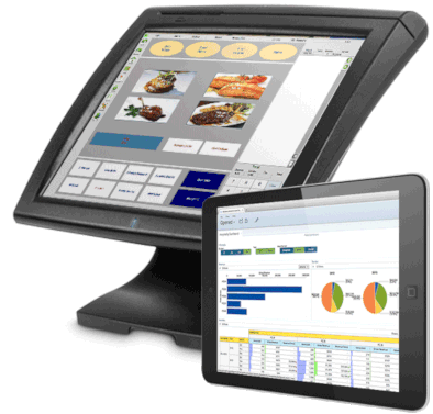 photo de caisse  et d'une tablette